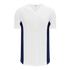 Athletic Knit Full Button Baseball Jersey with Contrast Mesh Inserts (BA1890)